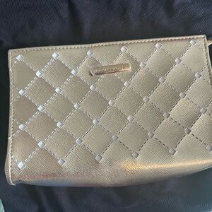 Michael Kors Gold Quilted Wristlet Clutch